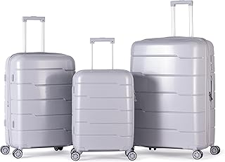 KILIMANJARO - Comlpete Luggage Set 3 Piece -UNBREAKABLE PP (Silver)
