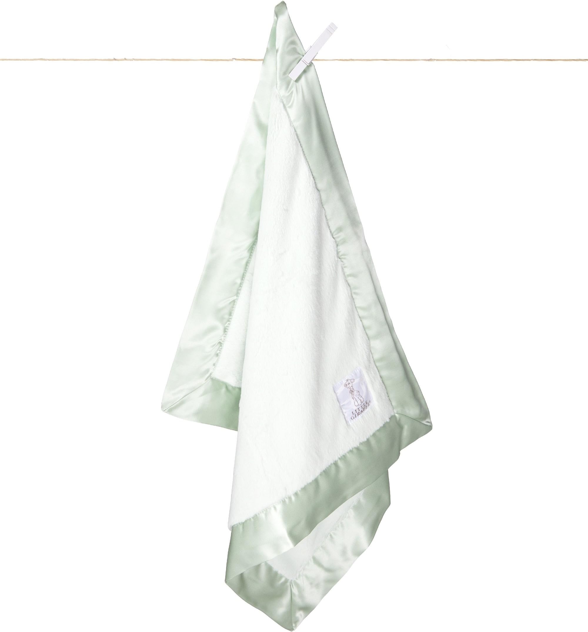 Little Giraffe Luxe Mini Blanket, 20" x 23" - Color: Celadon