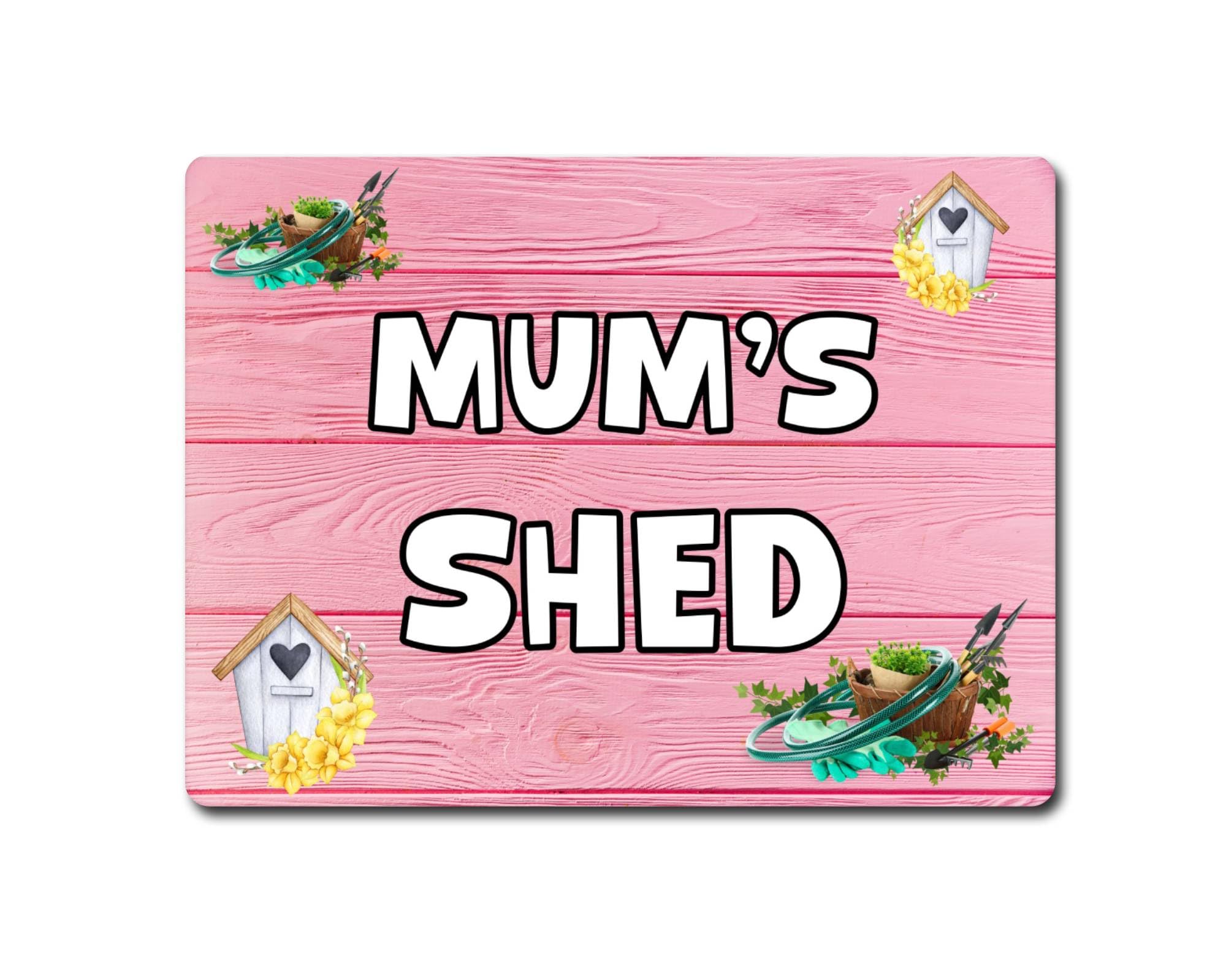 Decalarama Mum Garden Metal Sign Gift – Mum's Shed - Cute Fun Novelty Aluminium Present