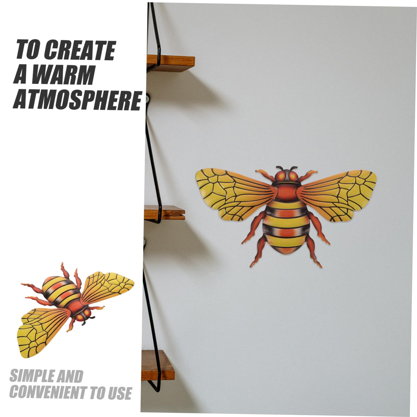 金色の蜂の立体アート 壁掛け Amazon.co.jp: BIUDECO 金属製の蜂の壁アート、錬鉄製のホーム