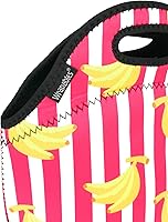 Vista 4 de Wrapables® Bolsa de almuerzo de neopreno aislada, plátanos