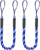 2 Pcs Boat Bungee Dock Lines, 4 Feet Mooring Rope for Docking Stretches to 6 Feet, Mooring Line Boat Accessories Docking Ropes PWC Dock Ties for Boats Blue and White