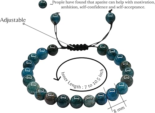 Miniatura 609 de Amazing Gemstone Crystal Bracelet for Women Men's Gifts - Protection Healing Crystal Bracelet - 8mm Gemstone Beaded Adjustable Bracelet Pulseras