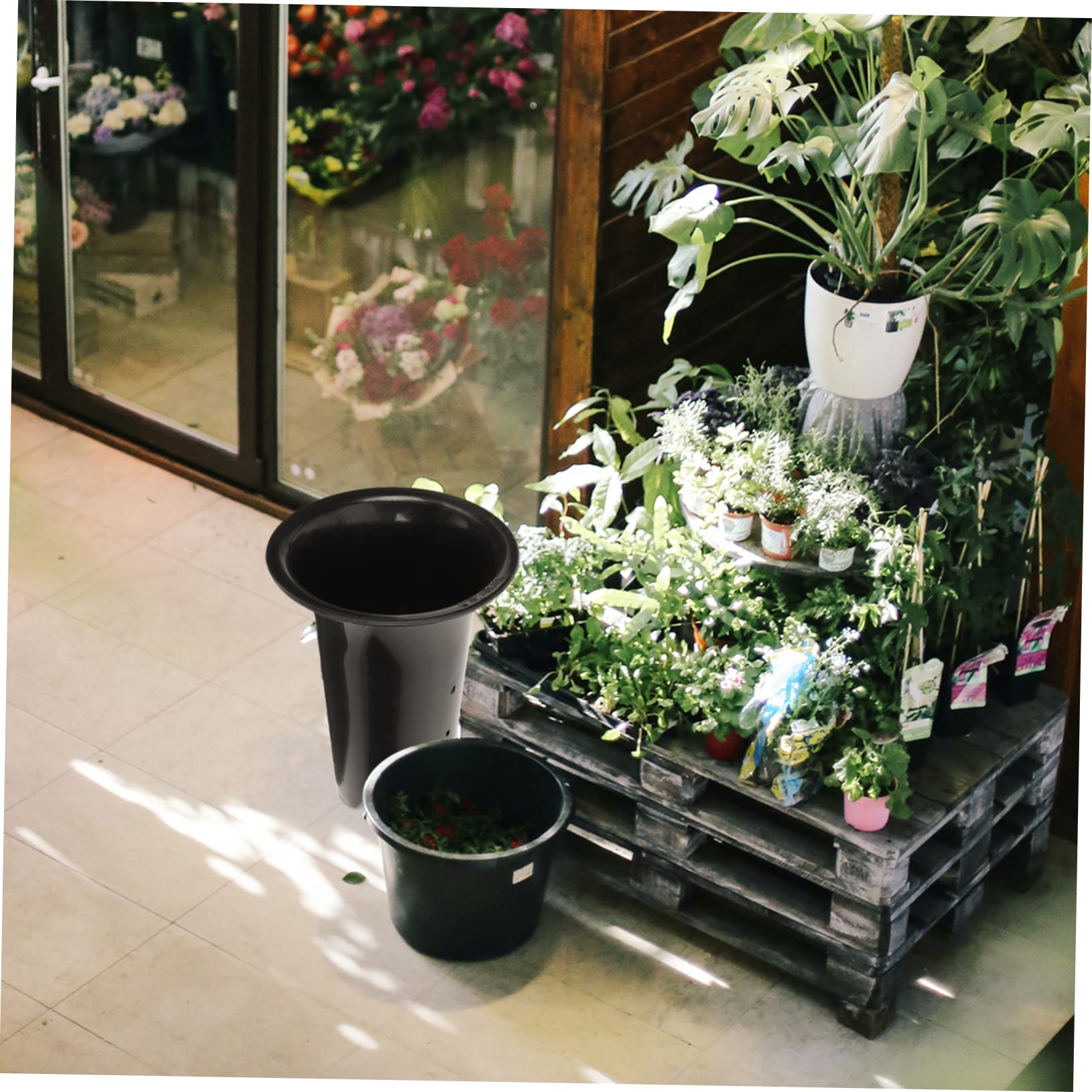 BESPORTBLE 10pcs Pots pour Orchidées Noirs en Plastique Perméables et Respirants, Haute Taille Contrôle des Racines, pour Plantes D’intérieur et Jardin