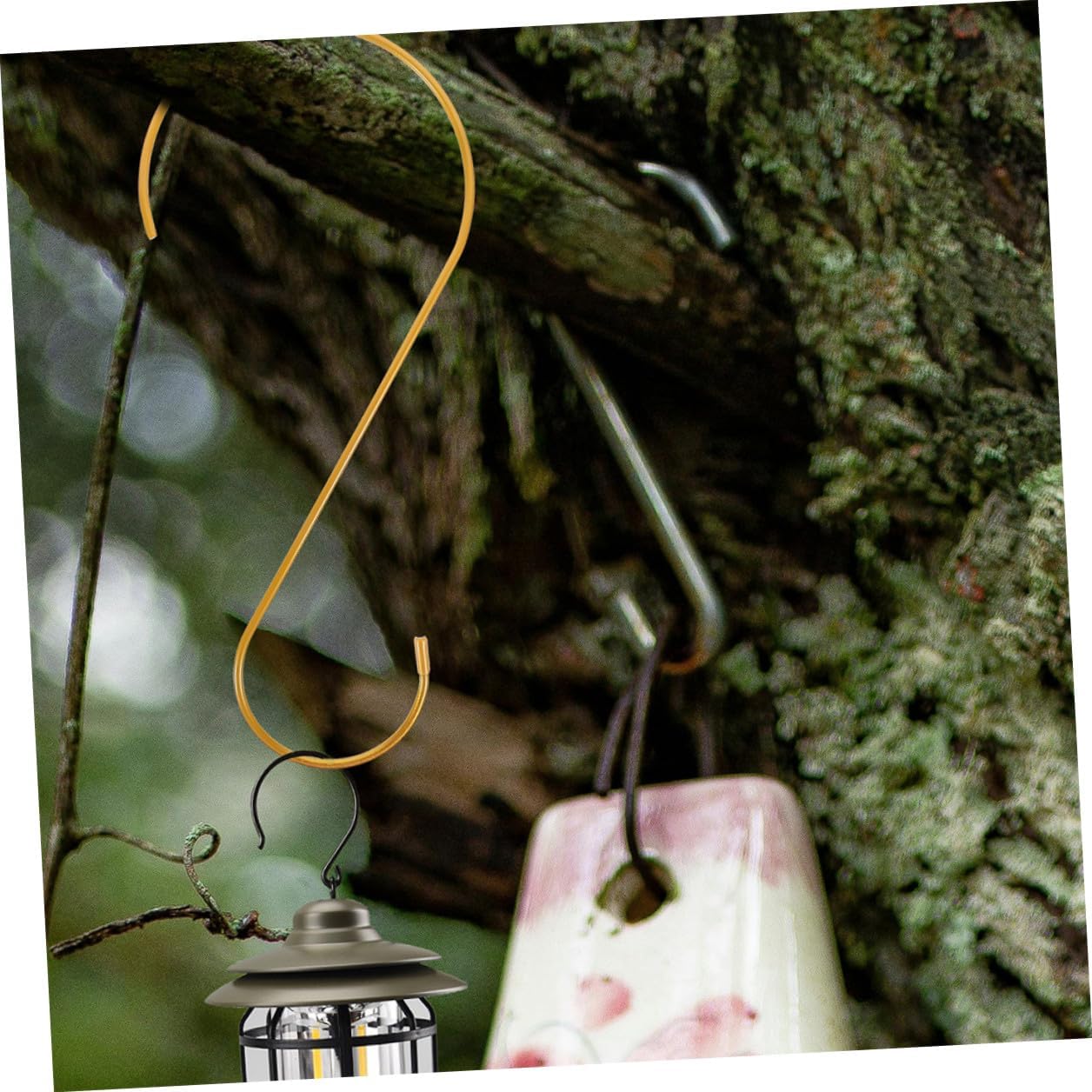 8pcs Metal S Hooks for Hanging Bird Feeders and Garden Plants, Outdoor Heavy Duty Iron Hanging Hooks for Pots and Baskets, Multi-Functional Plant Extension Hangers
