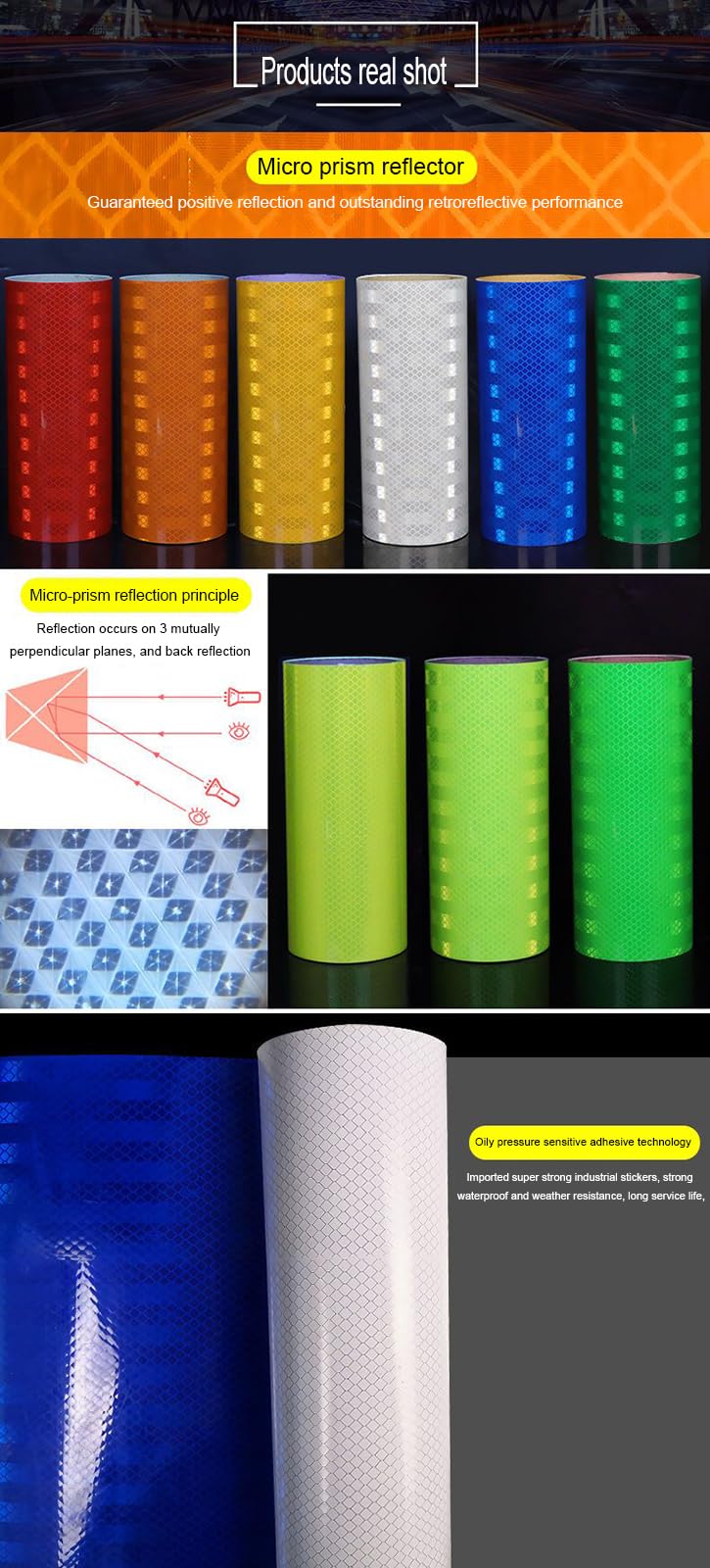 VE Tapes - Nastro Adesivo Riflettente Impermeabile Ad Alta - Foto 6