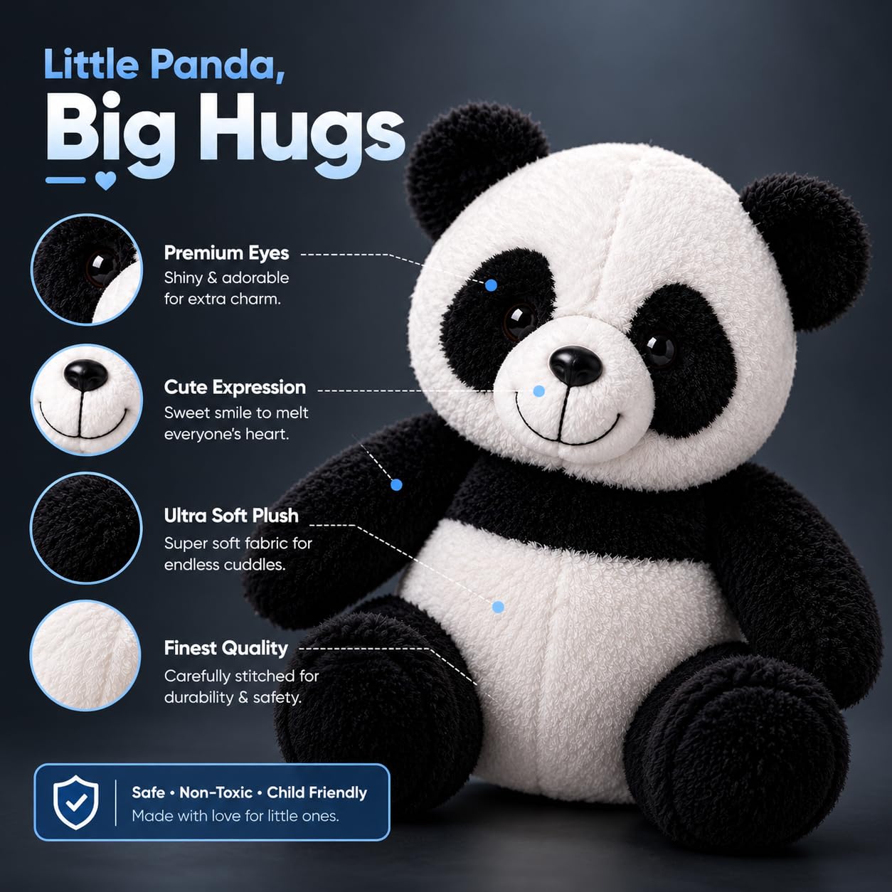 Cute Panda Plush Toy - Soft Stuffed Animal -9 Cute Panda Plush Toy - Soft Stuffed Animal -9