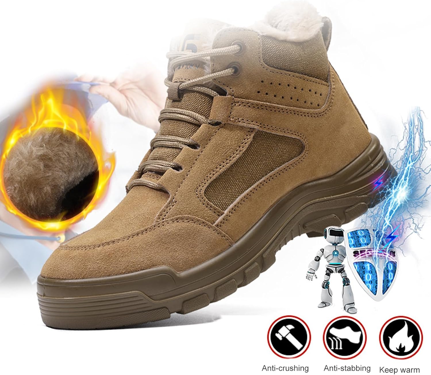 セール】軽量厚底 ストレッチトラックソールロングブーツ（ブーツ）｜LOVEHUNTER（ラブハンター）のファッション通販 - ZOZOTOWN [Ywmsfl] ユニセックス工業用保護ブーツつま先ブーツ滑り止めアウトソール軽量簡単お手入れプロ向け耐穿刺性