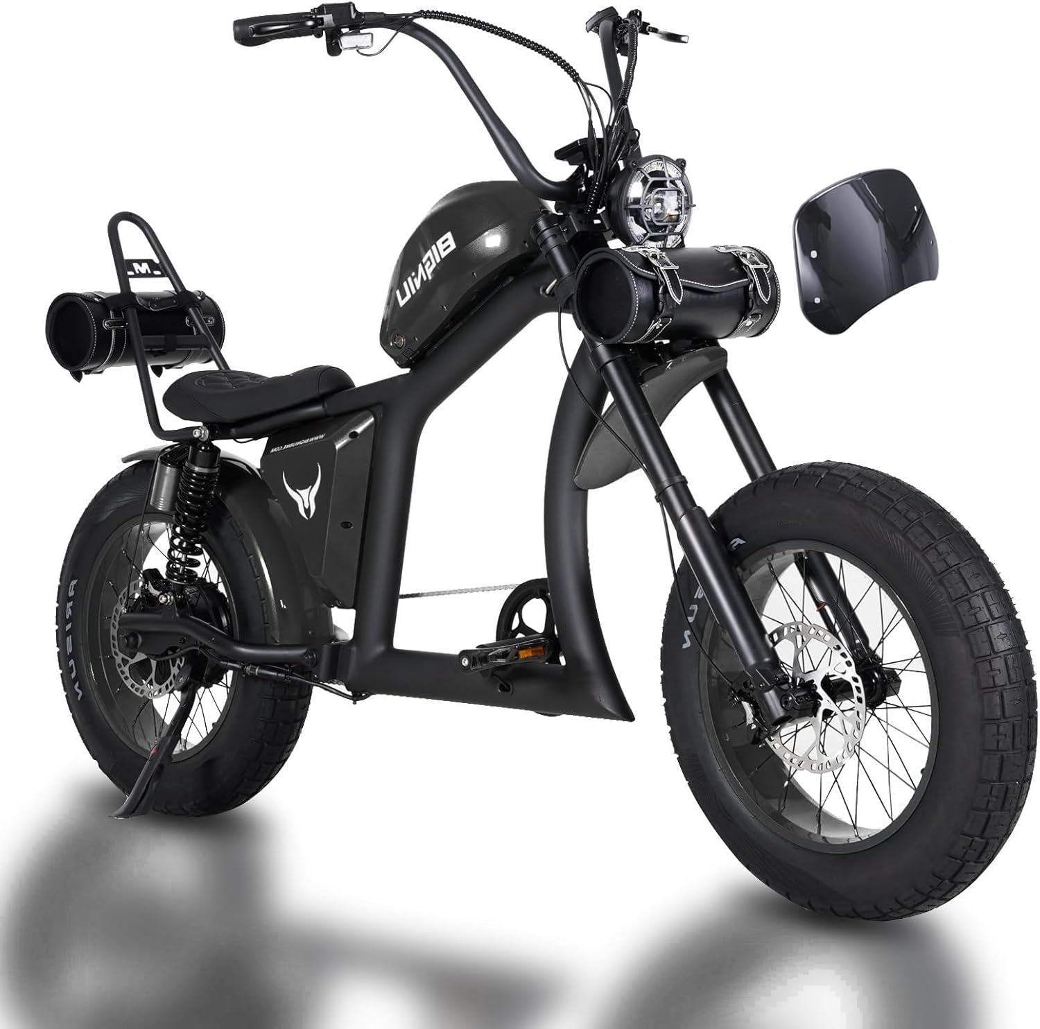BIGNIU Electric Bike for Adult, Ebike with 1500W Brushless Motor 52V/29.4Ah Range Up to 38 Miles E-Bike Front/Rear Turn Signals Dual Suspension Electric Bike BG-X PRO