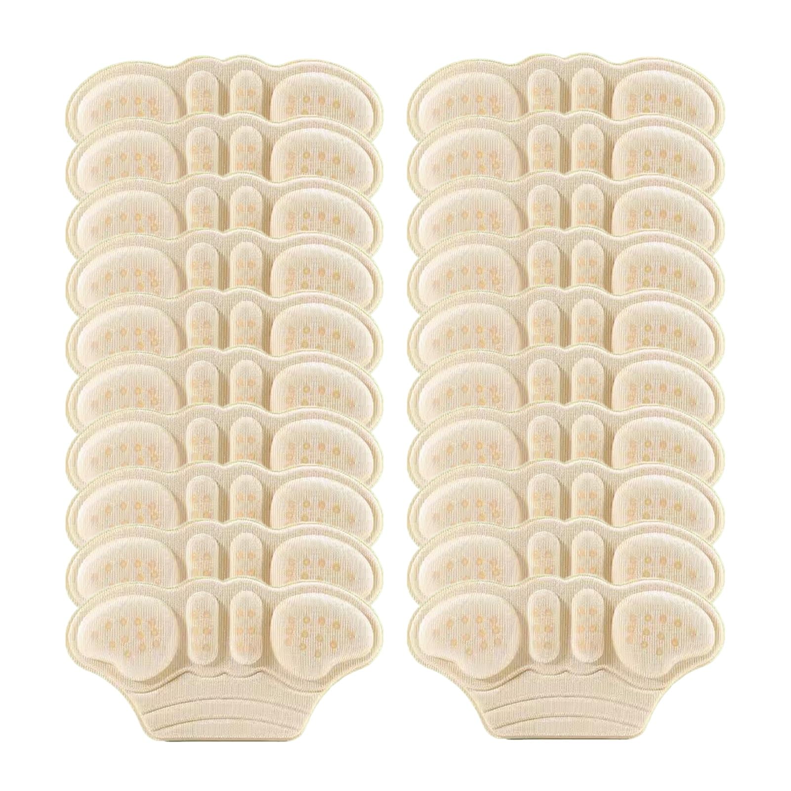 Fersenpolster Schuhe Fersenkissenpolster, Fersengriffeinsätze für lose Schuhe, verhindern Beschwerden und Verrutschen des Schuhs, verbessern die Passform des Schuhs (Color : Beige, Size : 20pcs-thic