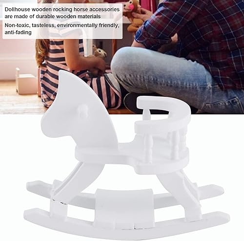 Miniatura 2 de Muebles para casa de muñecas, 112 casas de muñecas de madera, silla mecedora en miniatura, muebles para casas de muñecas para amantes y amigos