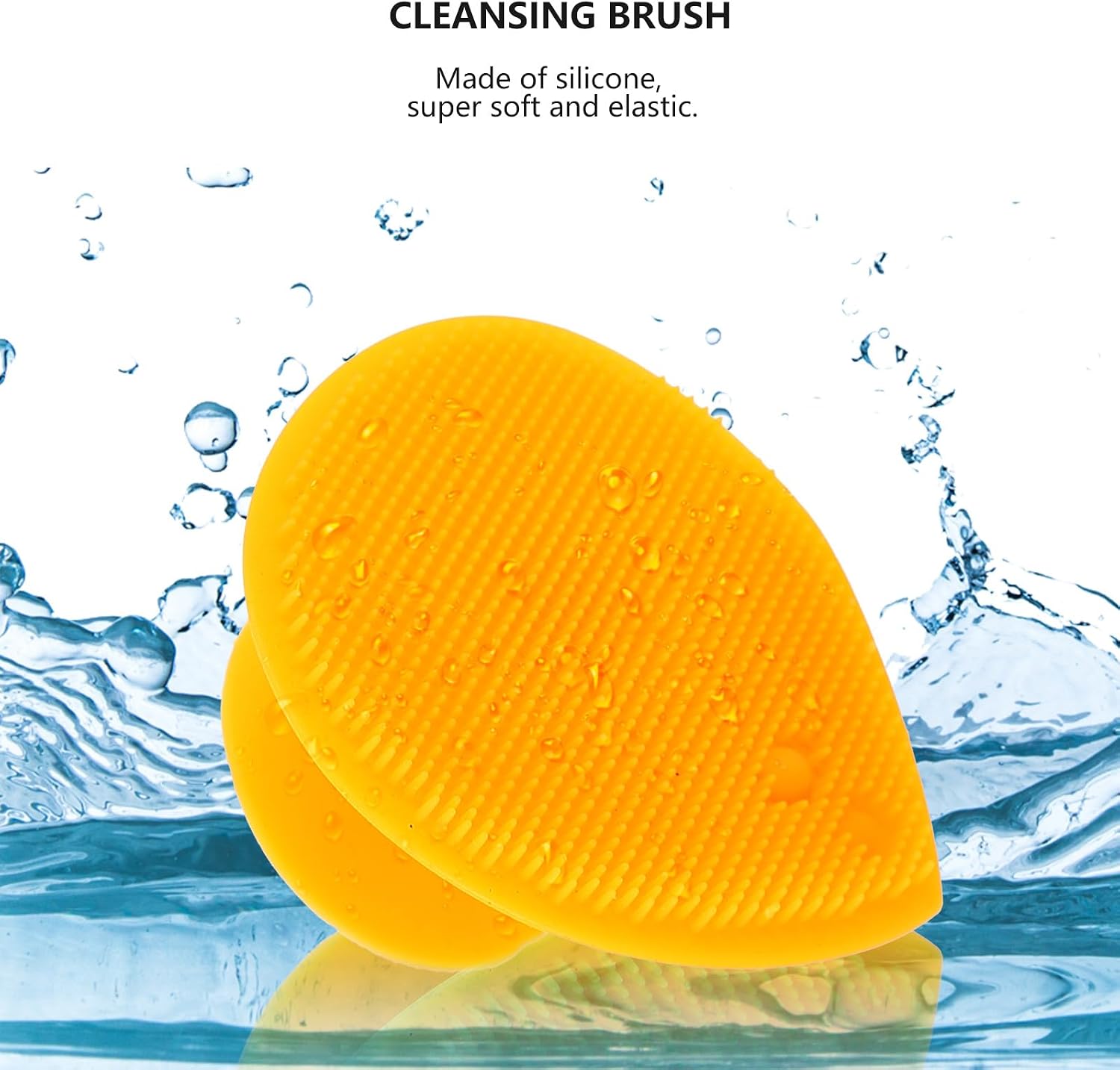 GALPADA 4 Pieces Silicone Face Scrubber Deep Cleansing Brush Set for Pore Cleaning and Makeup Removal, Handheld Facial Cleansing Tools for Home Use Random Color