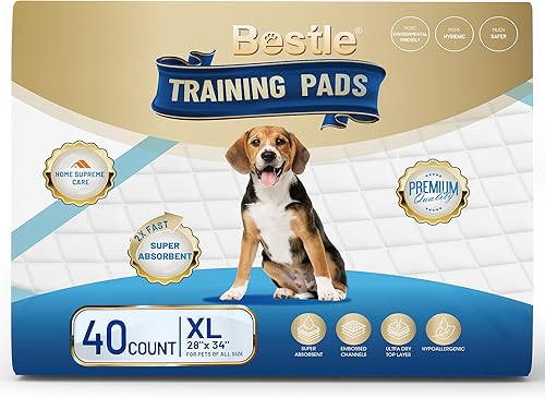 Miniatura 6 de BESTLE - Tapetes de entrenamiento para mascotas y cachorros extra grandes para perros mide 28 x 34 pulgadas 40 unidades superabsorbentes y a prueba