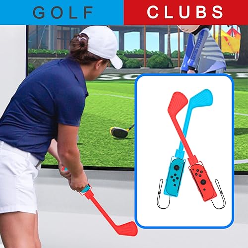 Miniatura 3 de Uxilep Switch Sports Accessories Bundle,10 in 1 Family Accessories Kit for Nintendo Switch Sports Games 2022Soccer Leg Straps,Mario Golf Clubs,Just