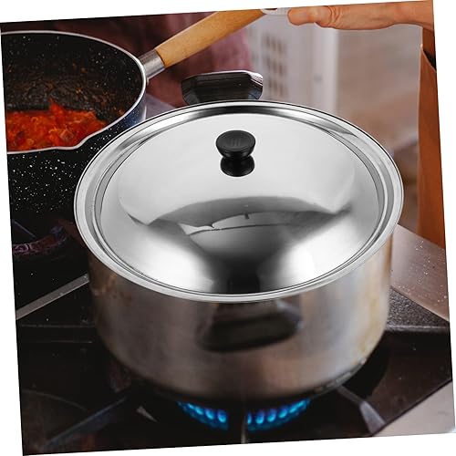 Miniatura 3 de Luxshiny Tapas de acero inoxidable para ollas y sartenes, tapas universales para ollas y sartenes, tapas de olla de repuesto resistentes con perilla
