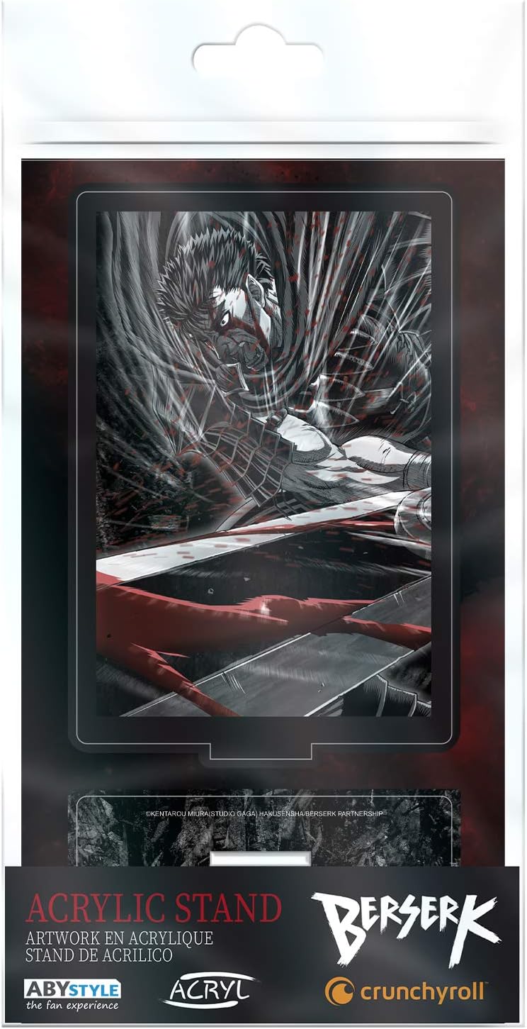 ABYSTYLE Berserk Guts Acryl® Stand Figure Model 4" Tall Anime Manga Desktop Accessories Merch Gift