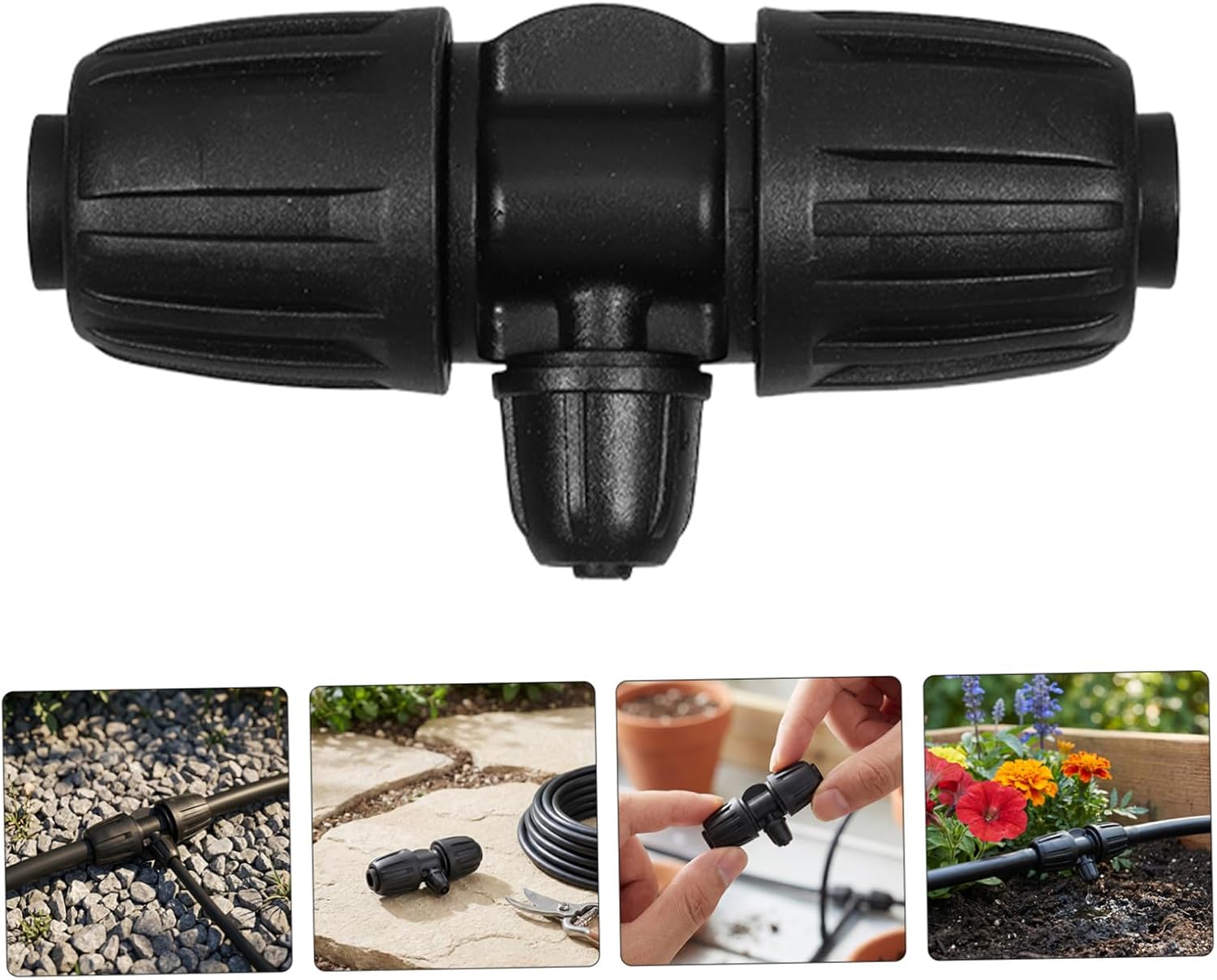 Hemobllo 30pcs Quick Connect Barbed Reducing Tee Adapter 1/2 Inch to 1/4 Inch 3-way Splitter with Leak-proof Design and Wide Compatibility for Garden Lawn Outdoor Irrigation Systems