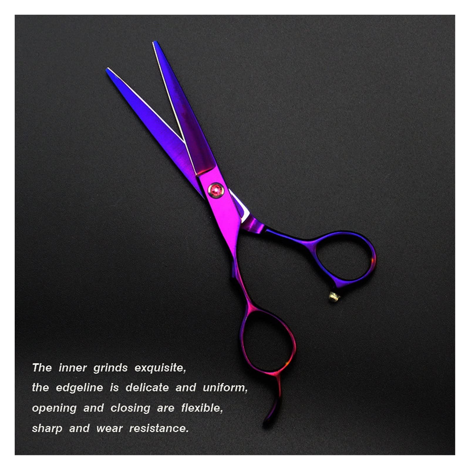 Tijeras para Cortar el Cabello, Tijeras de Peluquero moradas de 6 Pulgadas, Tijeras de peluquería, Tijeras de peluquería, Tijeras de Belleza, Tijeras de entresacar, Kit d,6 Inch Cutting