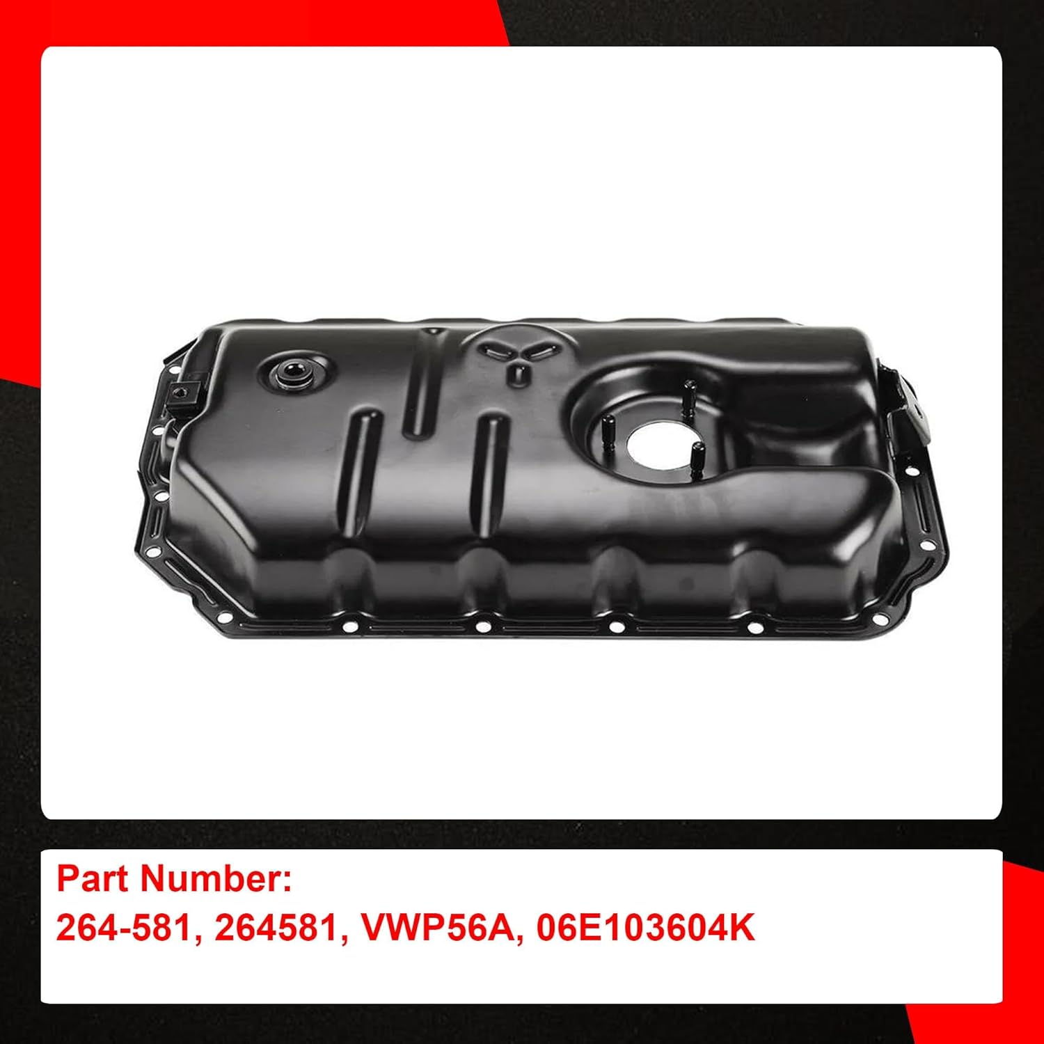 264-581 Engine Oil Pan Sump Compatible with Audi A4 A5 A6 A7 A8 Q5 Q7 2008-2017 Replace 06E103604K