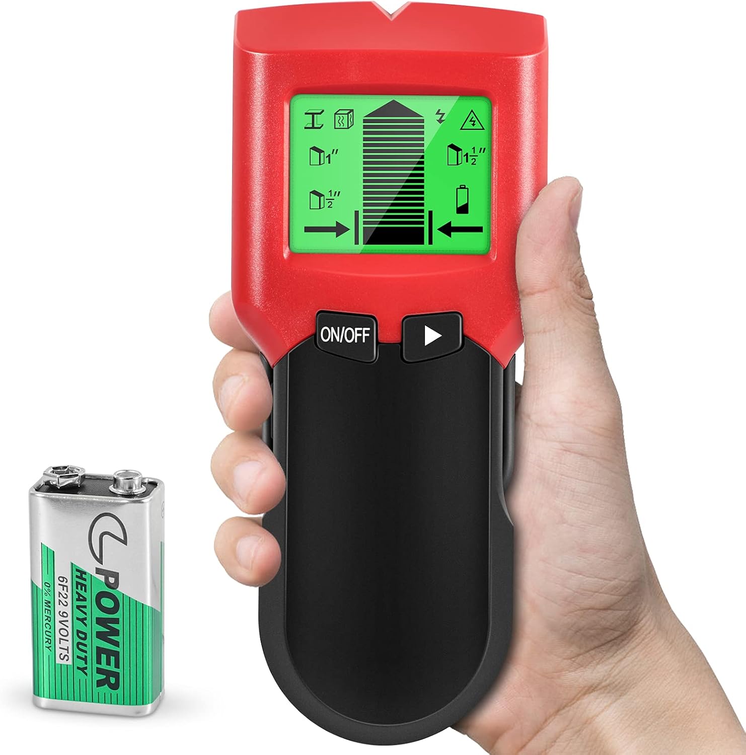 Stud Finder Wall Scanner Upgrade 5 in1 Professional Electronic Stud Sensor Wall Scanner Center Finding with Battery Audio Alarm for Wood AC Wire Metal Studs Detector (STUD FINDER 5 IN 1)