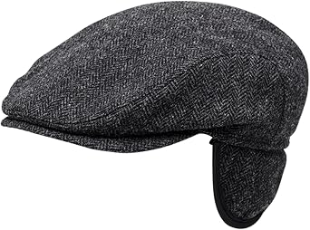Wigens Herringbone Wool Ivy Cap with Earflaps