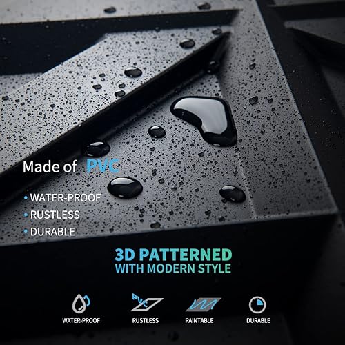 Vista 12 de Art3d Panel de pared 3D de PVC, azulejos decorativos de pared en blanco, paquete de 12 unidades de 19.7 x 19.7 pulgadas Matt blanco