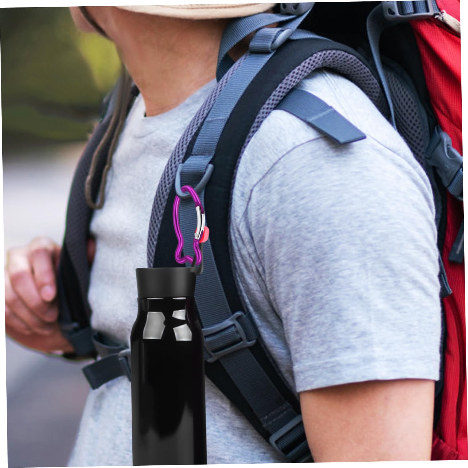 TOYANDONA Mosquetón De Aluminio Forma De De Clips De para Camping Y Senderismo Accesorios De Llaves Color Vividante