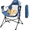 Silla de Camping Tipo Hamaca PORTAL, Respaldo de Malla, 400 lbs Ajustable, Azul 1