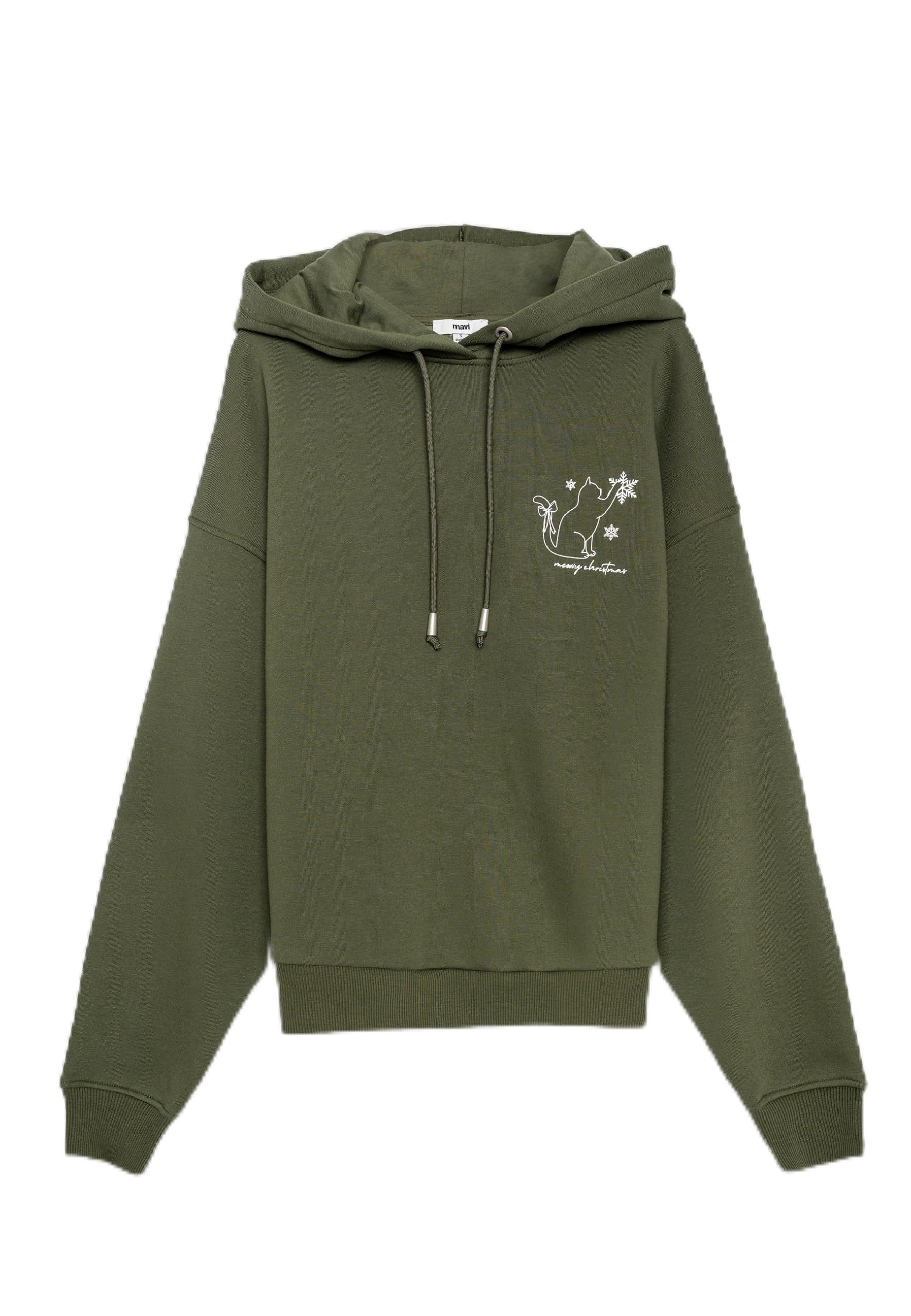 Mavi Damen Pullover Regular Hooded Sweatshirt Hoodie Basic