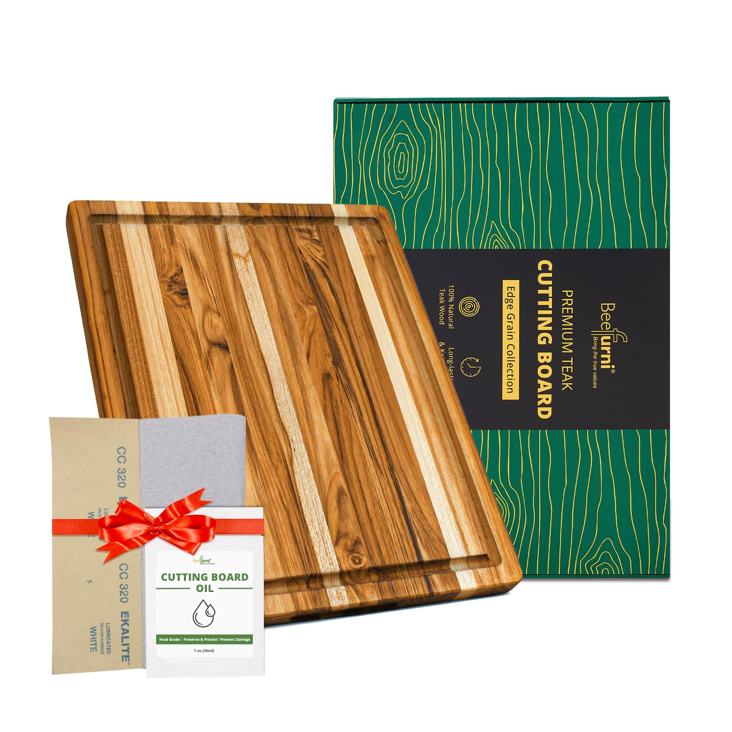 BEEFURNI Teak Cutting Board