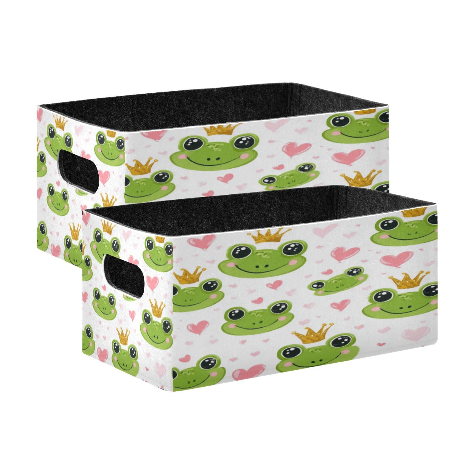 Panier de rangement grenouille Kcldeci lot de 2 bacs pliables