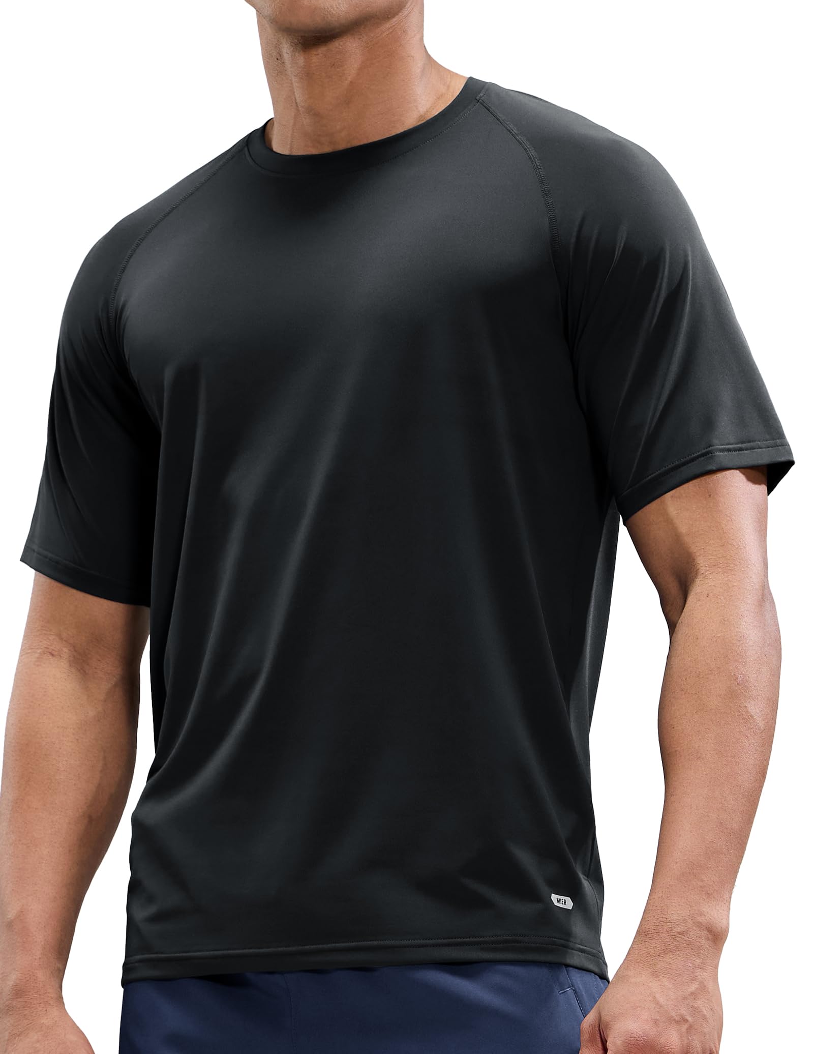 Men's Dry Fit Workout Running T-Shirt Raglan Sleeves Lightweight