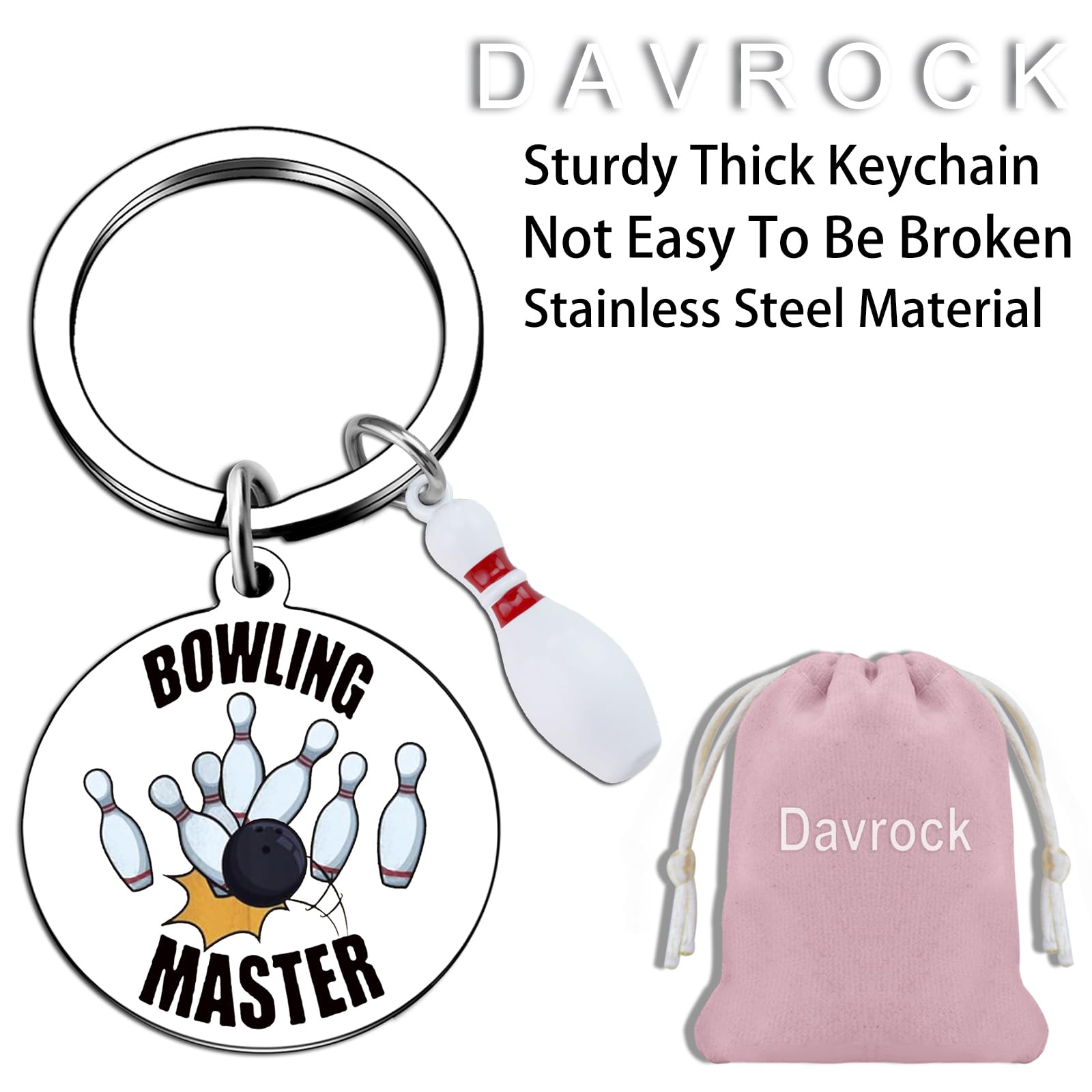Bowling Gifts Cool Accessories for Men Bowling Lovers Keychain Party Favors for Bowlers Inspirational Gifts for Bowling Players