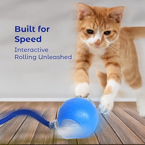 Miniatura 3 de Pelotas interactivas para perros y gatos, juguete interactivo para gatos, bola rodante automática inteligente de 360, juguete de movimiento rápido