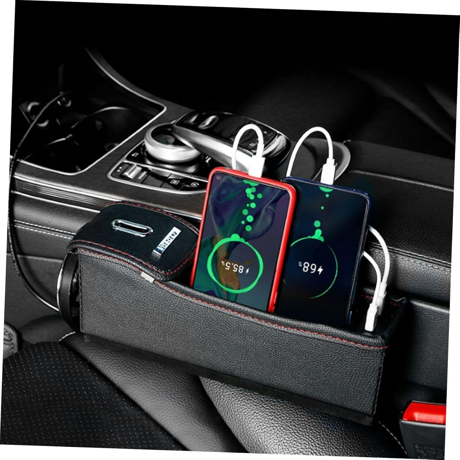 Luxshiny 1pc Seat Gap Storage Box Slot Cupholder Multifunctional Tray Filler Organizer for Car Seat Gap Container Car Storage Case Car Sundries Case Car Storage Container Car Accessory