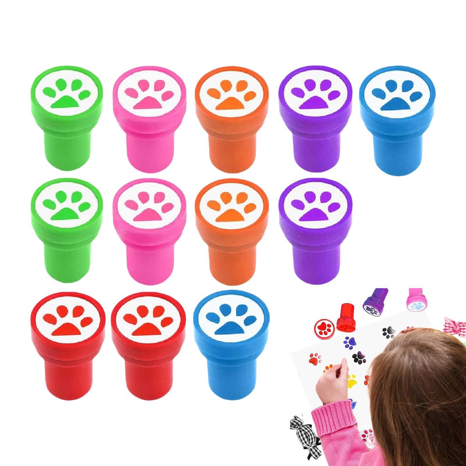 Sellos para maestros autoentintables: pack de cuños infantiles de colores para corregir exámenes