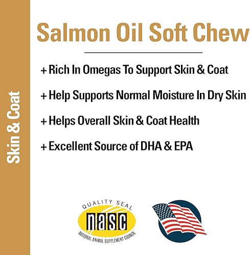 Miniatura 4 de Vet Classics Suplemento para mascotas con aceite de salmón para una piel sana, abrigos brillantes  Suplemento para la piel del perro, suplemento