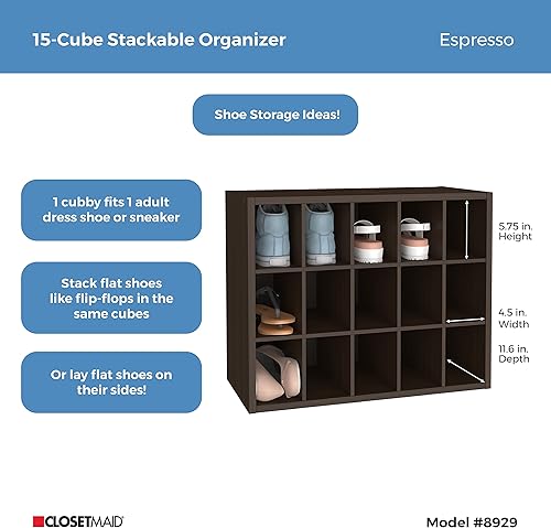 Miniatura 10 de Organizador ClosetMaid de 15 cavidades color cereza oscuro