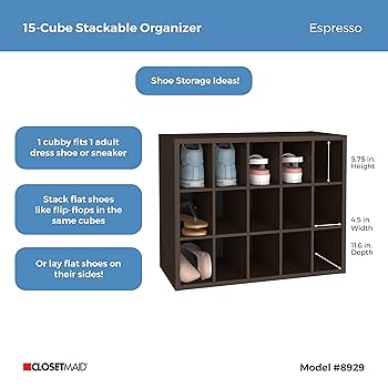 Amazon.com: ClosetMaid 15 Cube Stackable Storage Organizer for