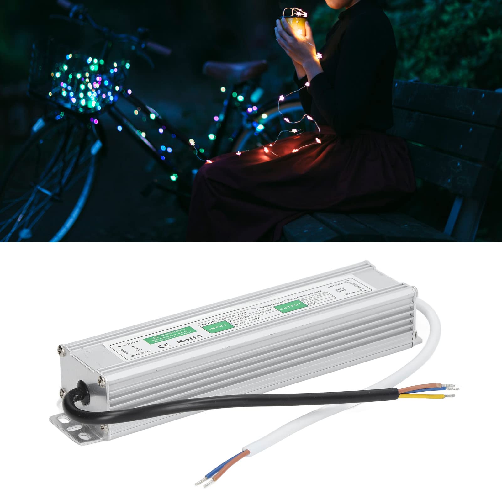 Waterproof LED Transformer IP67 LED Power Supply Driver Transformer Adapter 110V AC To 12V DC Low Voltage Output For LED Light Indoor Outdoor Use (100W (12V 8.5A - View #4