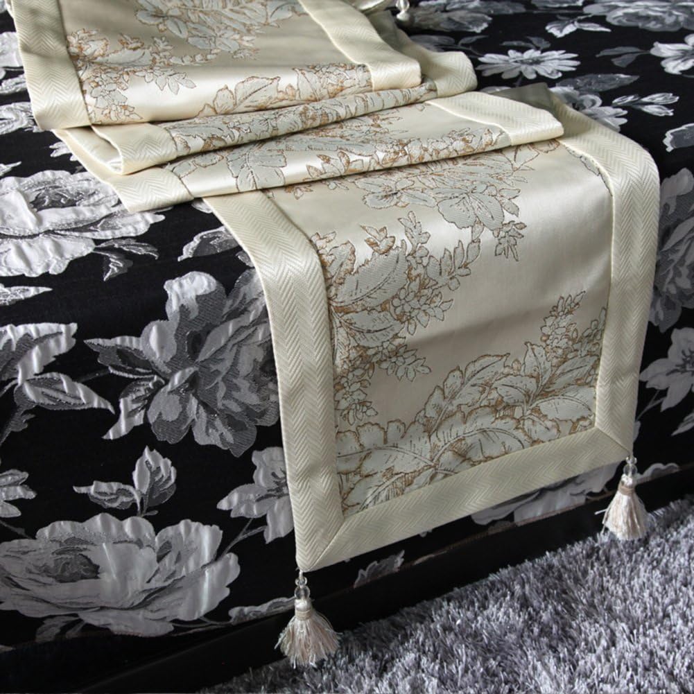 Continental luxury minimalist modern luxury Jacquard table cloth/Coffee table table runner/tablecloth/table cloth/tablecover-B 35x250cm(14x98inch)