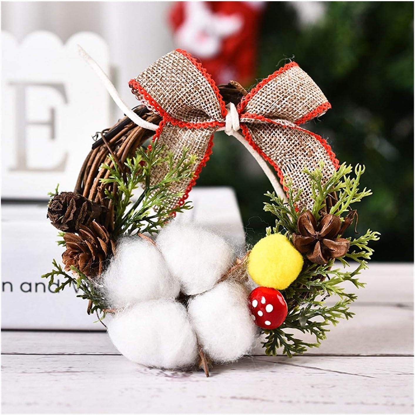 秋のリース 10cm クリスマスリース 手作りペンダント ガーランド ショッピングモール ホームデコレーション クリスマスツリー ド