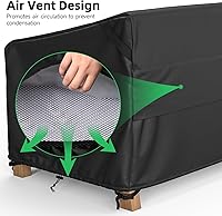 Vista 4 de MR.COVER Funda para sofá de 3 plazas para exteriores, fundas impermeables para muebles de patio, se adapta hasta 88 pulgadas de ancho x 40 pulgadas