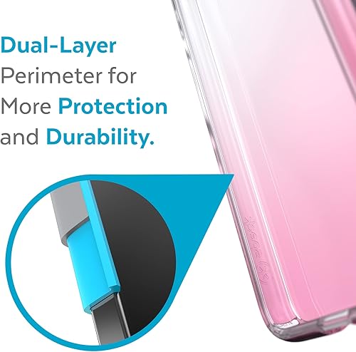Miniatura 3 de Speck Products Presidio Perfect Clear Ombre - Funda transparente para Samsung Galaxy S22+, transparentevintage rosa desvanecido