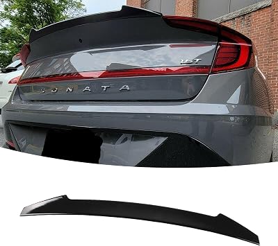 Rear Spoiler Wing Fit for Hyundai Sonata 2020 2021 2022 2023 SE/SEL/Sport/N Line/Limited/Sonata Hybrid, Gloss Black Sport Style Decklid Lip Exterior Accessories