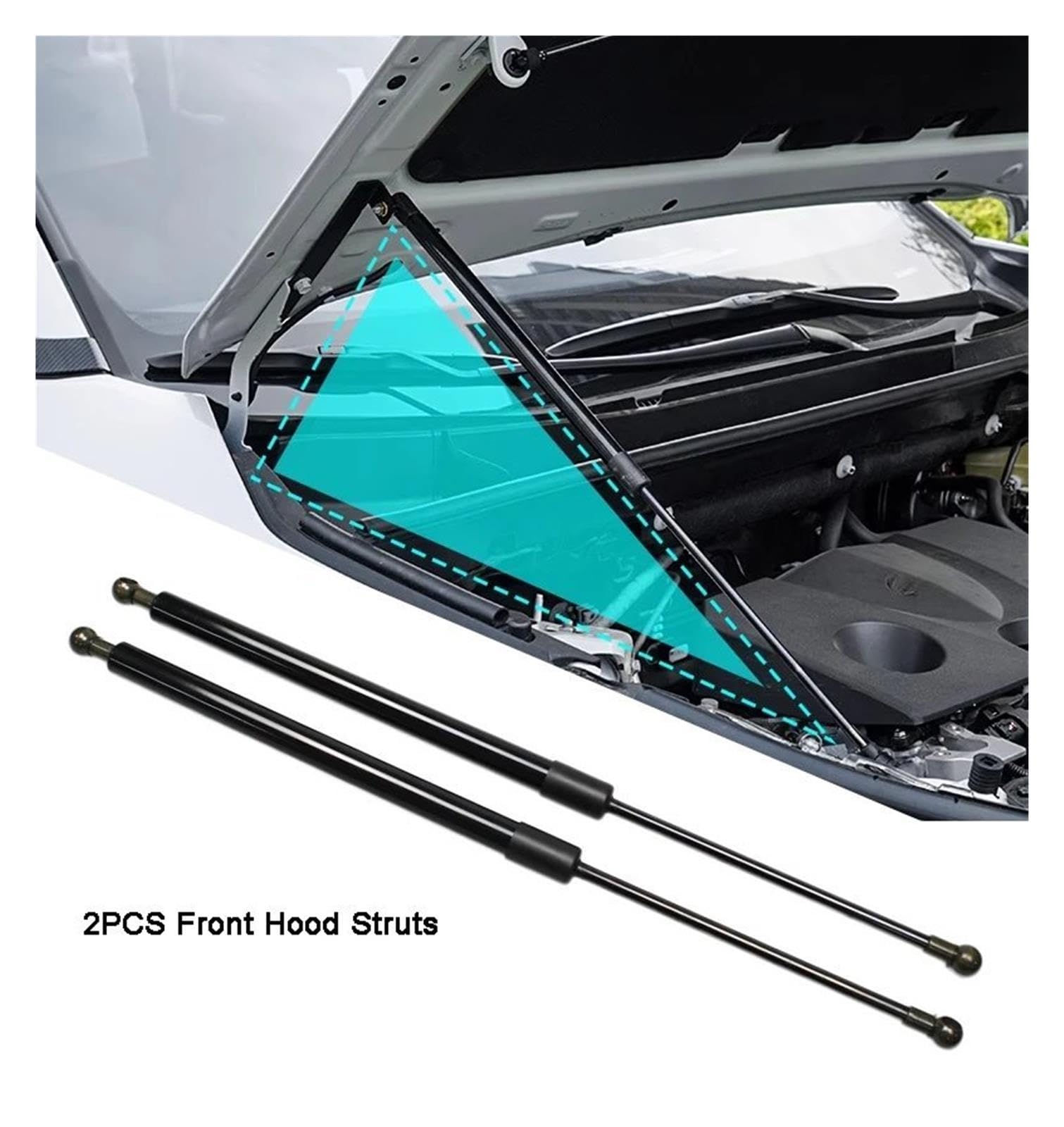 Standard Car Bonnet Gas Springs Für Jinbei Granse Grace 2002-2020 | OE-Style Match,Identische Geometrie,Factory Fit