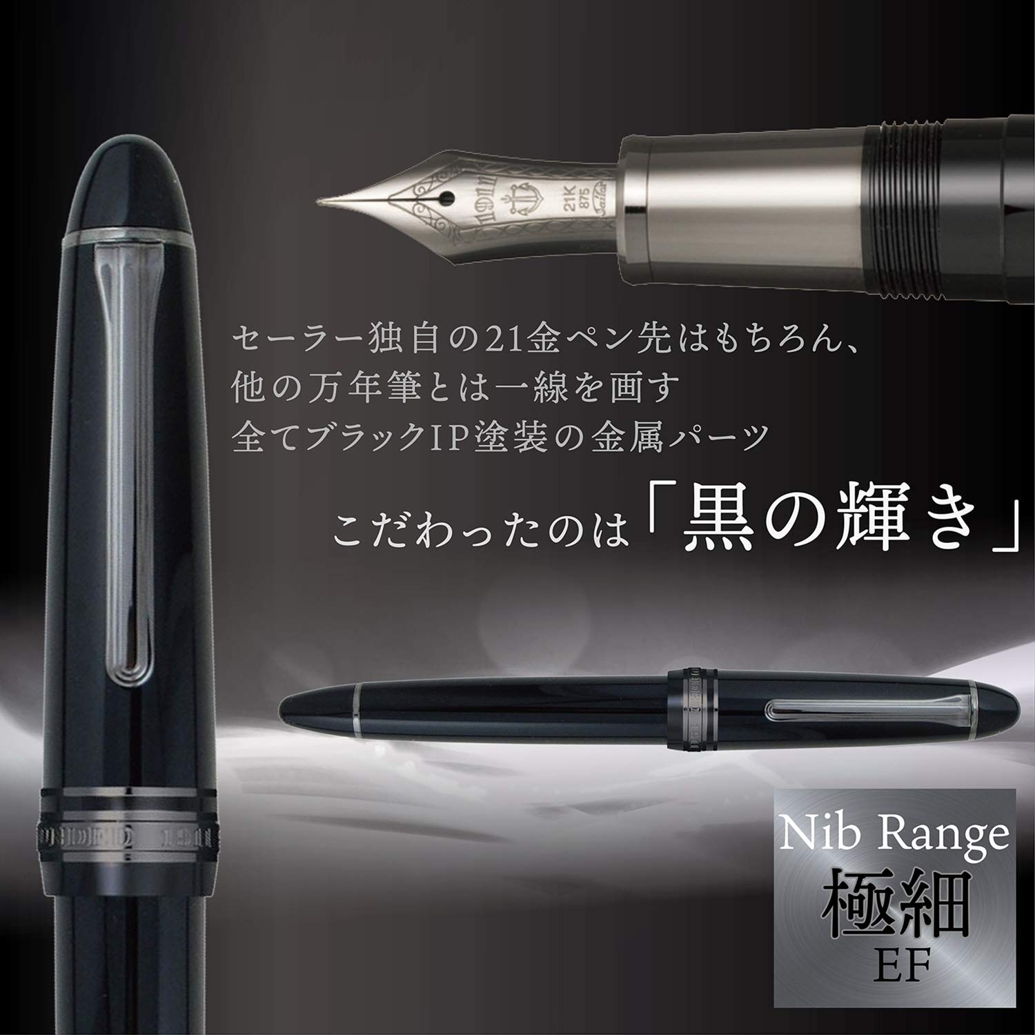 セーラー プロフィット ブラックラスター 極細 極黒インクセット 