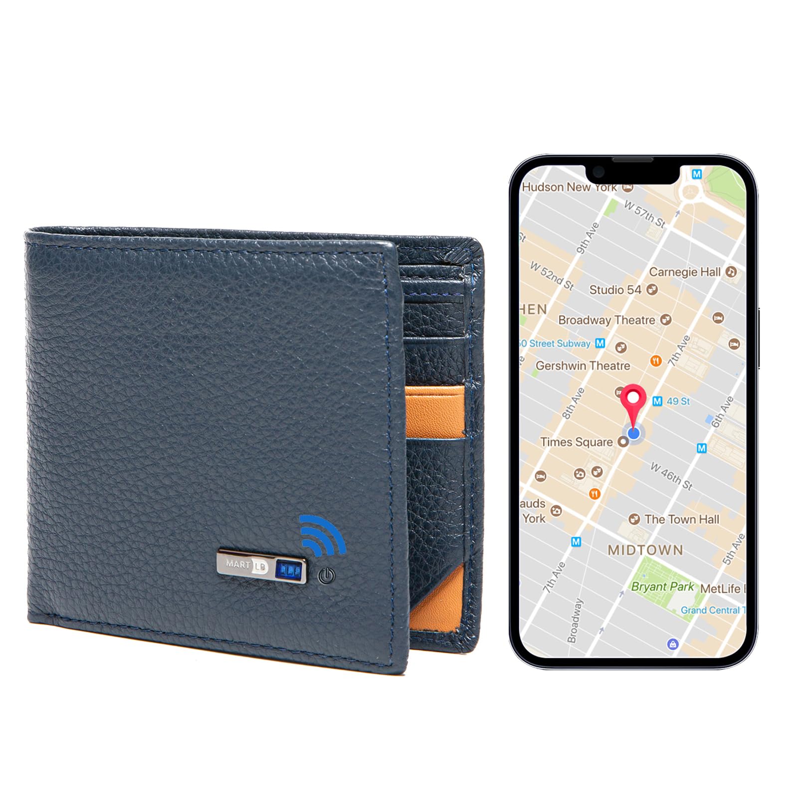 SMART CC Anti-Lost Bluetooth Wallet Tracker, Mens Wallet with GPS Position Locator & Finder