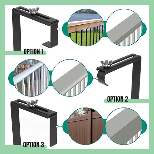 Miniatura 4 de Soporte de caja de ventana, soporte ajustable para jardinera, soporte de caja de flores para barandilla, soporte para caja de flores sin taladro,