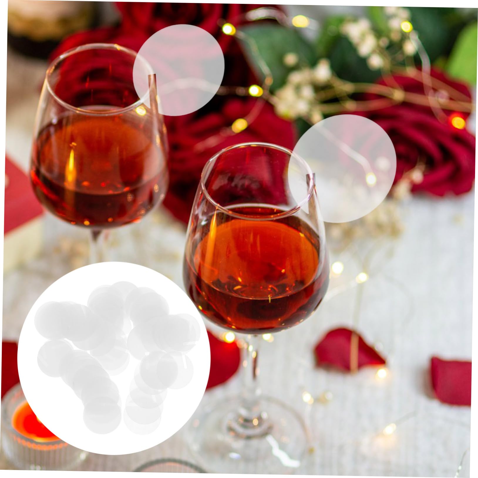 LABRIMP Étiquettes De Boisson Rondes En Acrylique Transparent, 60 Pièces, Marqueurs Décoratifs Polyvalents, Pour Mariage Et Fête, Accessoires Diy Pour Verre à Vin